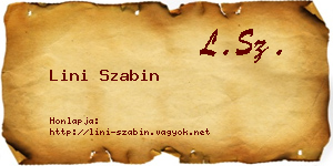 Lini Szabin névjegykártya